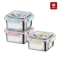诺顿 6R-WKD003 维克多保鲜盒 3件套 不锈钢（单位：套）