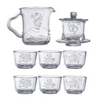 山重山 6278 如鱼得水玻璃茶具套装 盖碗*1+分茶器*1+茶杯*6 玻璃色（单位：套）