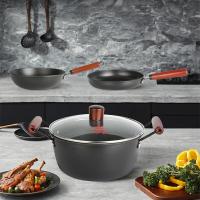 LUVHOO LH-FB216 匠心锤纹铁锅三件套 煎锅26cm 汤锅23cm 炒锅32.5cm（单位：套）