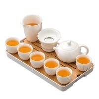 金镶玉 西施透白 茶具套装 茶壶*1+公杯*1+茶杯*6+茶*1+茶盘*1+礼盒*1 (单位: 套)