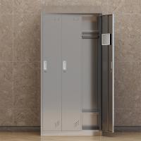 臻远 ZY5052624 201不锈钢斜顶更衣柜 90*42*180cm/195cm 银色 三门 (单位:台)