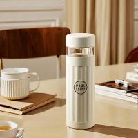 大嘴猴（Paul Frank） PFC928 茶水分离覆钛银保温杯 400ml (单位: 个)米白色