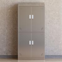 臻远 ZY5052625 201不锈钢斜顶更衣柜 90*42*180cm/195cm 银色 四门 (单位:台)