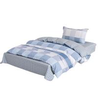 伊伊爱 YDLJD25010 纯棉格子系列四件套 被套：200*230cm+床单：230*250cm+枕套：48*74cm*2（单位：套）芙卡蓝