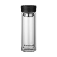 富光（FUGUANG） G2001-SH-320 双层玻璃杯 320ML (单位: 个)黑色