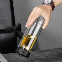富光（FUGUANG） G2001-SH-320 双层玻璃杯 320ML (单位: 个)黑色