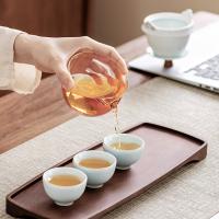 八方礼 BFL2024-9 吉祥如意茶具套装 6件套 影青（单位：套）茶壶240ml*1、茶叶罐*1、茶杯40ml*4