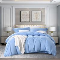 富安娜（fuanna）国韵之蓝 磨毛四件套 被套203*229CM*1 床单230*240CM*1 枕套74*48CM*2 （单位：套） 蓝色