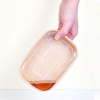 芳草地 3G6033 一次性加厚牛皮纸打包盒 带盖 750ml 15套/包 (单位:包)