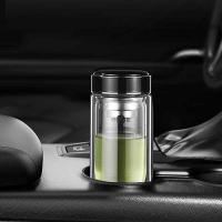 明霞 MXJD8003-ST300 商务高档双层鹅蛋玻璃杯 300ml (单位: 个)颜色随机