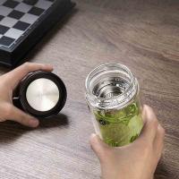 明霞 MXJD8003-ST300 商务高档双层鹅蛋玻璃杯 300ml (单位: 个)颜色随机