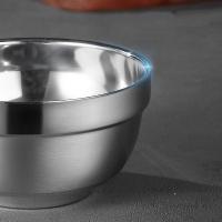 美厨（MAXCOOK） MCWA-011 不锈钢双层隔热钢碗 390ml*6只装  （单位：套） 不锈钢本色