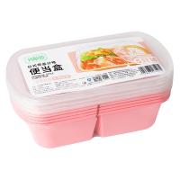 芳草地 3G6086 一次性饭盒 带盖双格 1000ml*20套/箱 随机色 (单位:箱)