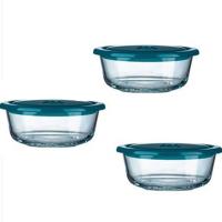皖亭 T1003 为爱保鲜三件套 中碗650ml*3（单位：套） 蓝色