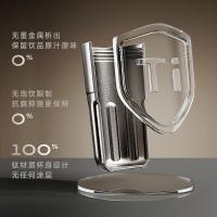 物生物（RELEA）纯钛显温保温杯 410ML（单位：个）阑夜黑