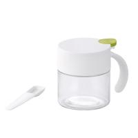 茶花（CHAHUA） 008001 圆点三组玻璃调味瓶300ml*3个 28.8*12.3*10.4cm  (单位：组 )白+橙色/白+绿色 颜色随机