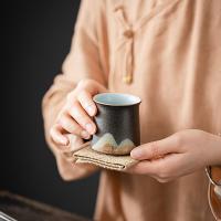 苏氏陶瓷（SUSHI CERAMICS） J0564  手绘山水画功夫茶具提梁壶茶具套装1壶6杯礼盒装 整套茶具 (单位:套)