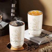 格沵（GERM） GE-24AW-DB124 铃兰系列咖啡杯 400ml (单位: 个)米白色
