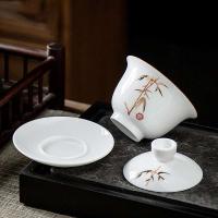金镶玉 陶瓷功夫茶具套装  盖碗*1 公杯*1 茶漏*1 茶杯*6  （单位：套）