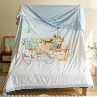 奥特佳（ORTEGA） 夏被 海边日记水洗棉家纺 001-020168 200*230cm (单位:床) 浅蓝