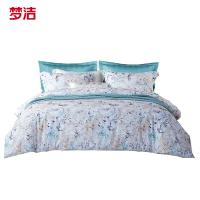 梦洁家纺 纯棉磨毛印花四件套 倾心花絮 1010189081 被套：200*230cm 床单：245*245cm 枕套：50*70cm*2 (单位:套)