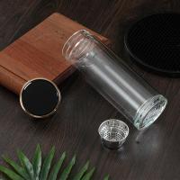 百斯克 至臻茶水分离双层玻璃杯 BSK-BB252640 300ml (单位:个)