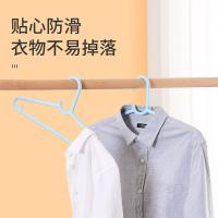美丽雅（MARYYA） 宽肩防滑衣架 HC085312 40*17.5*5.8cm/个*15个 (单位:个) 蓝色+粉色+灰色