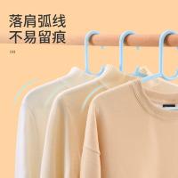 美丽雅（MARYYA） 宽肩防滑衣架 HC085312 40*17.5*5.8cm/个*15个 (单位:个) 蓝色+粉色+灰色