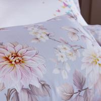 梦洁家纺 纯棉印花四件套 花舞悠然 1010189058 被套200*230cm床单230*235cm枕套50*70cm*2 (单位:套) 新老包装随机发货 淡紫