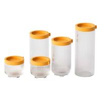 巴米乐（BURNELL） 随心玻璃 储物罐套装 1400ML*1、900ML*2、450ML*2 10套/箱 (单位:套) 蜜橙色