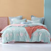 水星家纺 新年华如玉四件套 533988 被套200*230cm 床单240*245cm枕套48*74cm*2 (单位:套) 青绿