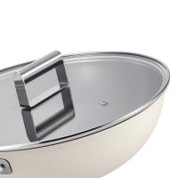 德世朗 精铁不沾炒锅 DFS-C954 30cm 含盖 4个/箱 (单位:个) 白色