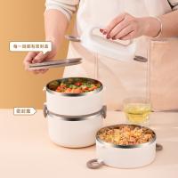 贝瑟斯 三层保温饭盒 304内胆 29cm*14.7cm (单位:个) 奶白色