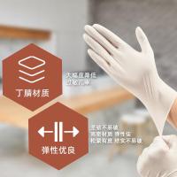 芳草地 1G6048 一次性丁腈手套 12寸 M号 薄款 白色 20只/包 (单位:包)
