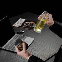 特美刻（TOMIC） 茶水分离 玻璃杯 340ml 黑色（单位：个）