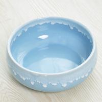 奥美优 蓝流釉 水仙花盆 15.8*11.4*6.3cm(单位：个)
