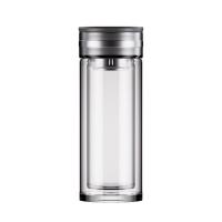 皖亭 WT3505 双层玻璃杯 350ml（单位：个） 银色