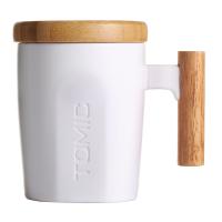 特美刻（TOMIC）  TCL1329 陶瓷杯带盖咖啡杯 400ML （单位：个） 黑色
