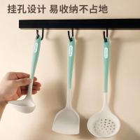 拜格（BAYCO） BC4768 食品级硅胶汤勺 30*8.2cm（单位：个） 奶白绿