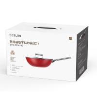 德世朗 DFS-C954 致简精铁不粘炒锅 约2.3kg  (单位：个 )红色