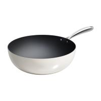 温仑山（VELOSAN） VE057 鹅卵石0涂层不粘炒锅   32cm 茉莉白 (单位:个)