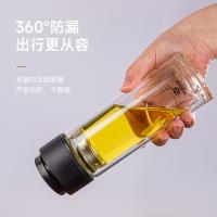 康厨亚（KANGCHUYA） 明霞系列便携玻璃杯 双层 MXKX6806-st320 320ml 40个/箱 (单位:个) 黑色/咖啡色 颜色随机