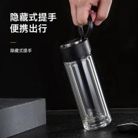 康厨亚（KANGCHUYA） 明霞系列便携玻璃杯 双层 MXKX6806-st320 320ml 40个/箱 (单位:个) 黑色/咖啡色 颜色随机