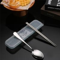 A-TIMES YQ1022 斯坦福不锈钢餐具套装 筷子18cm+勺子17.5cm（单位：套）  新老包装随机发货