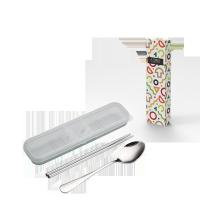 A-TIMES YQ1022 斯坦福不锈钢餐具套装 筷子18cm+勺子17.5cm（单位：套）  新老包装随机发货