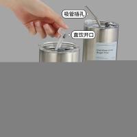 拜杰（BAIJIE）JK-104 304不锈钢咖啡杯杯子冰霸杯保冷杯保温马克杯水杯双层带吸管600ML（单位：个）