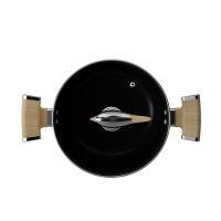 火象（Fire elephants） HXG-YZ011 鸟啼花开珐琅汤锅 23.5cm（单位：个）浅黄色