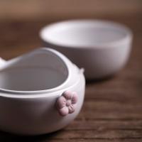 万仟堂 梅花客 功夫茶具 茶壶150ml+茶杯150ml （单位:套） 羊脂白釉