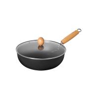炊大皇（COOKER KING） YD28CG 圆嘟嘟精铁炒锅 锅具 28cm 曜石黑（单位：只）