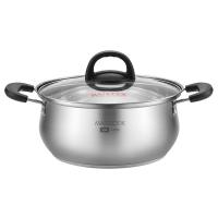 美厨（MAXCOOK） MCDS-2554 致系列304不锈钢复底汤锅 22cm（单位：个）白色